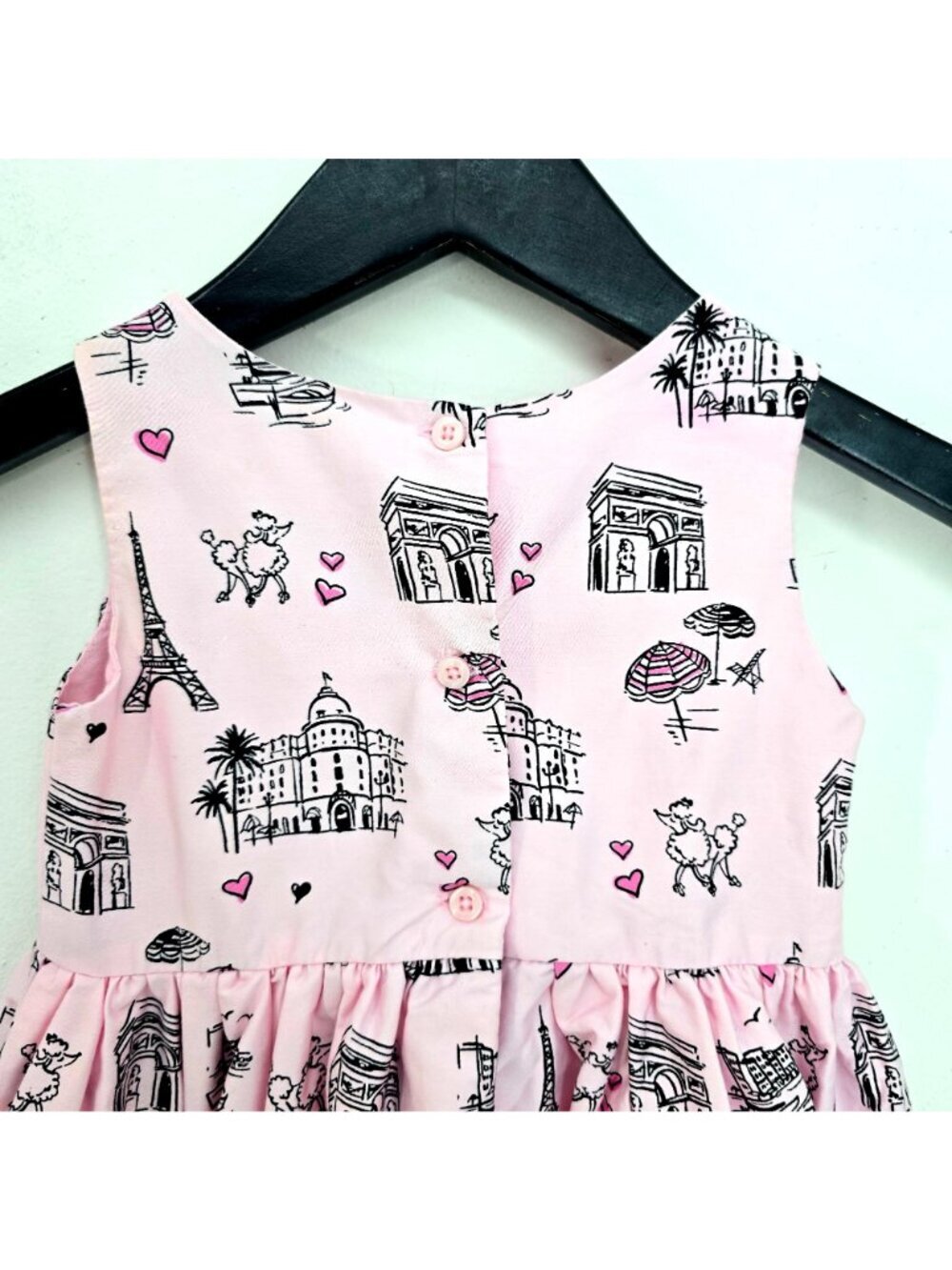 The Children's PLace Pink Paris Eiffel Sleeveless Party Dress Baby Size 2T - Picture 3 of 6